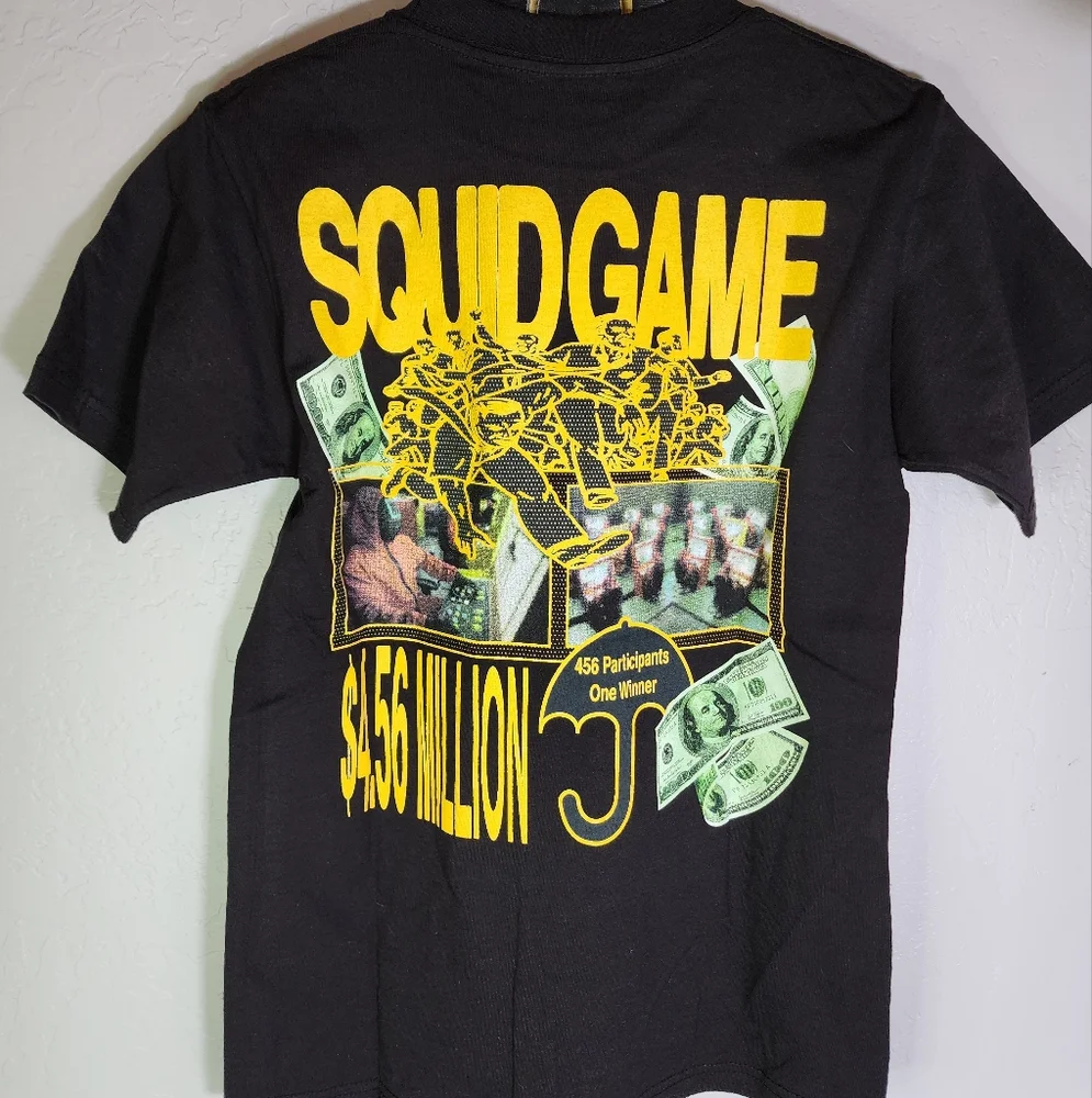 Market x Squid Game Black Tee Size Small